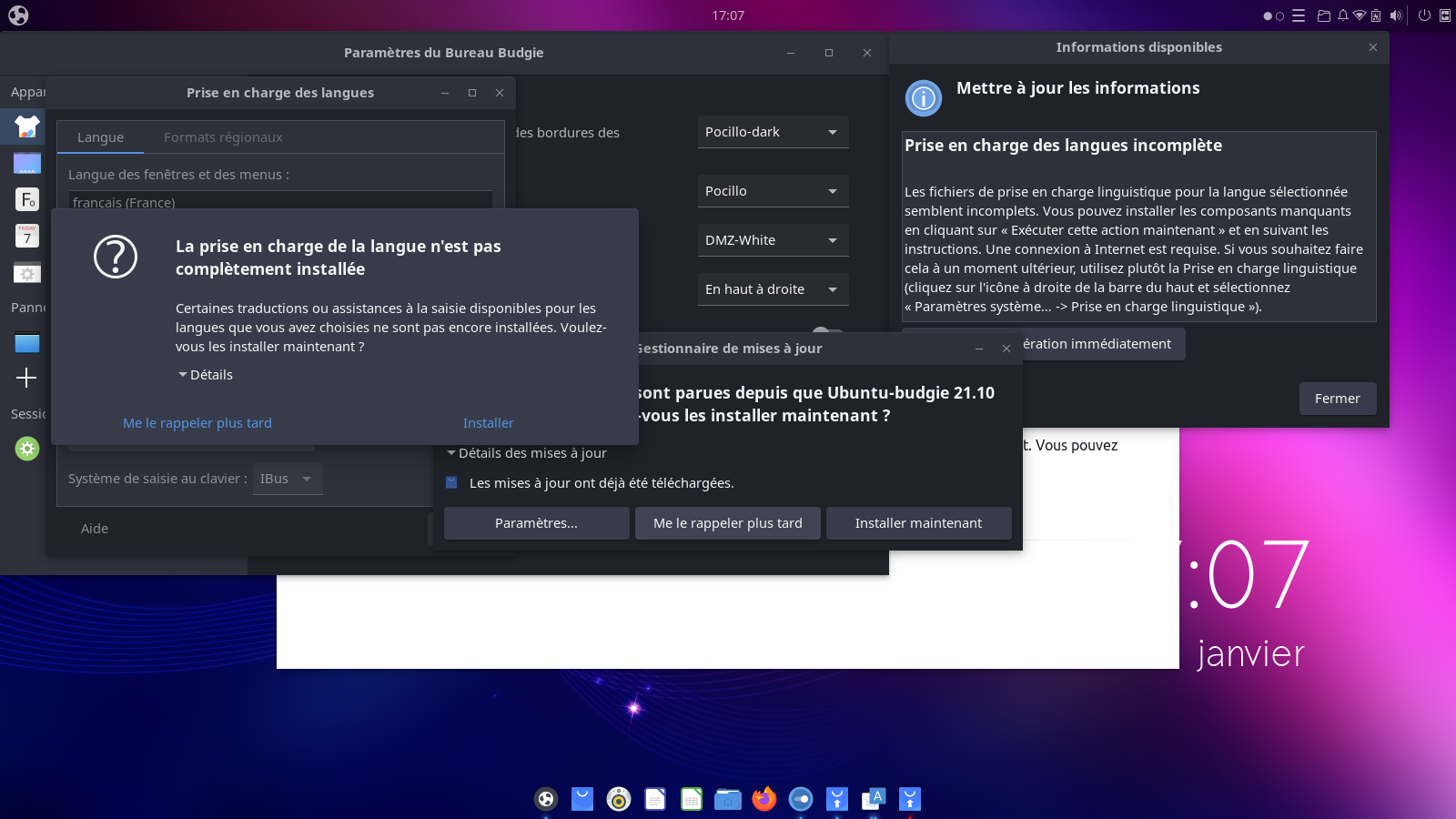Ubuntu Budgie : installation automatique des langues