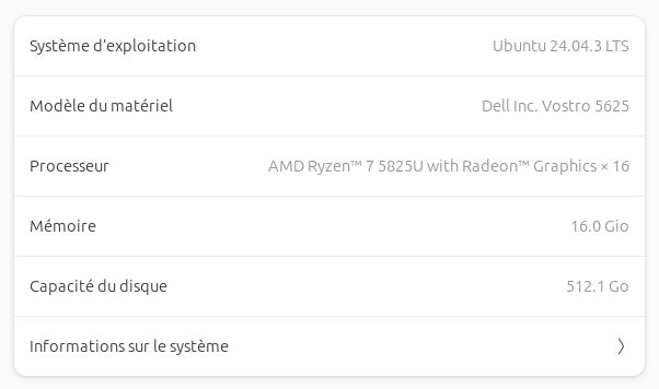 Vostro 5625 + Ubuntu 24.04 LTS